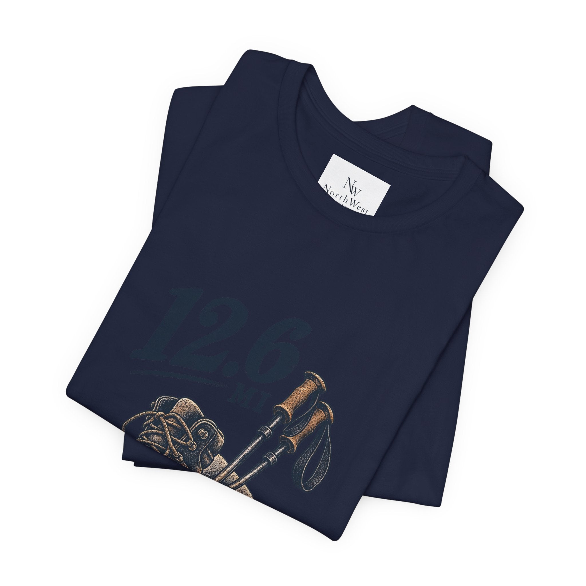 Hiking T-Shirt — “The Good Kind of Tired” 12.6 mi Adventure Tee