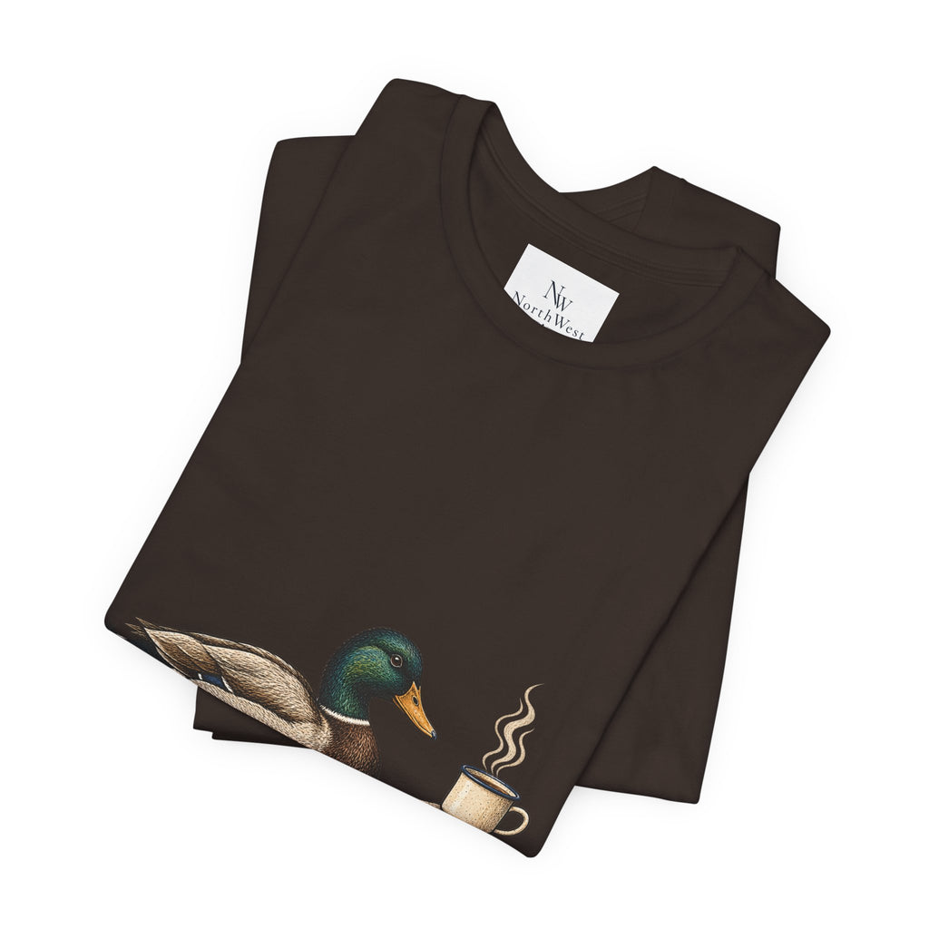 Slow Mornings Duck Tee — Cozy Cabin Nature Graphic T-Shirt
