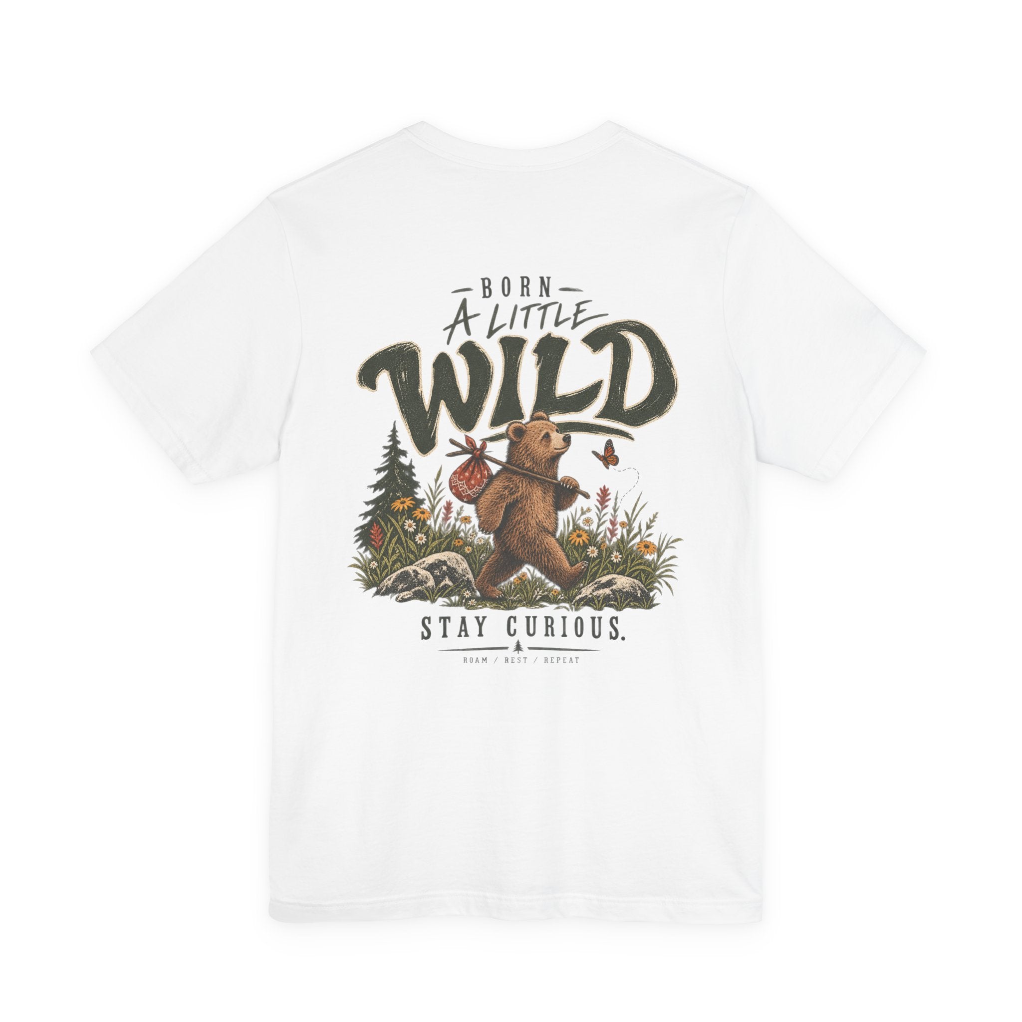 Little Wild One Bear Tee — Born A Little Wild Graphic T-Shirt