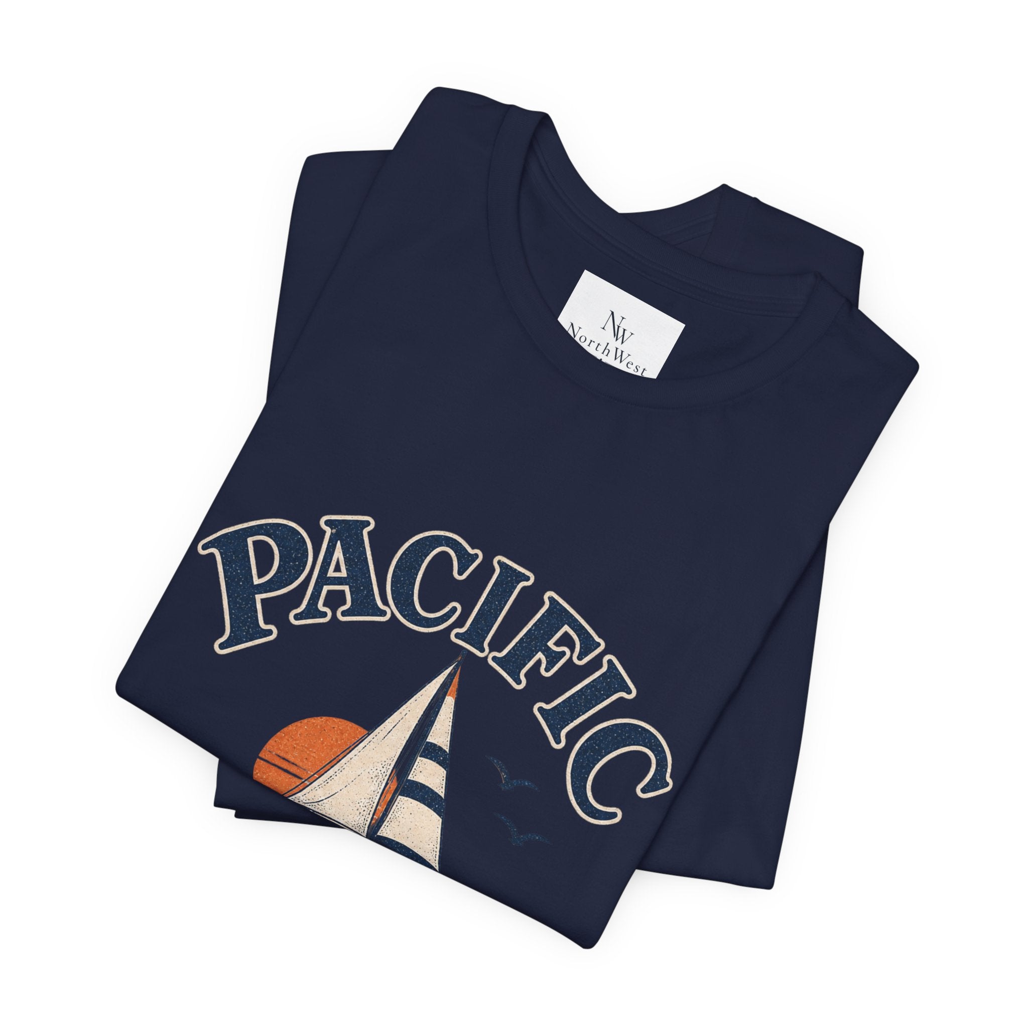 Pacific Social Sailboat Tee — Vintage Sunset Beach T-Shirt