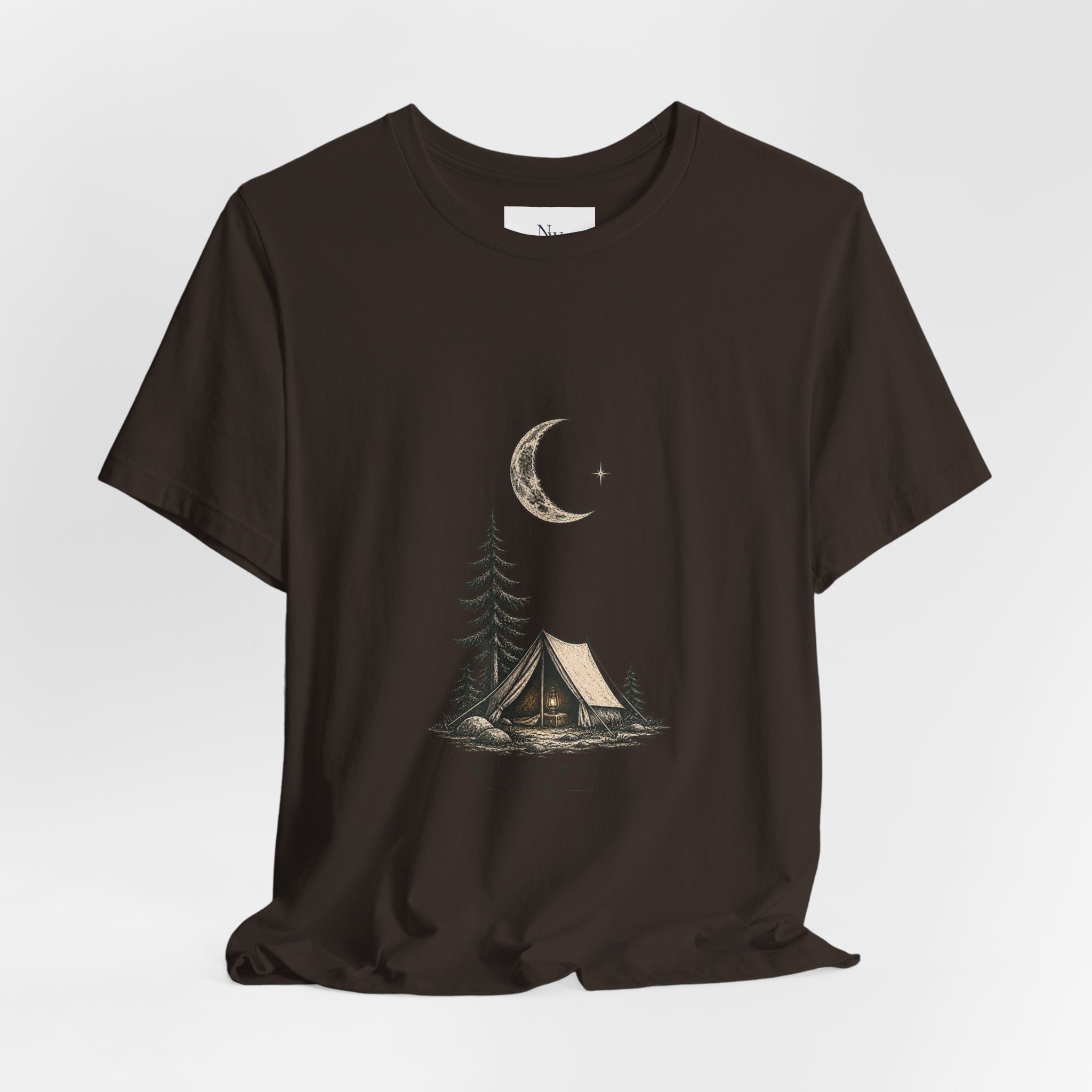 Campfire Adventure T-Shirt — “This Must Be The Place” Scenic Camping Tee