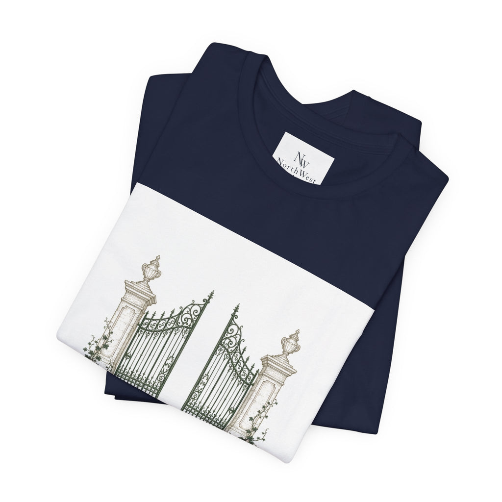 Private Grounds Tee — Vintage Garden Gate Graphic T‑Shirt
