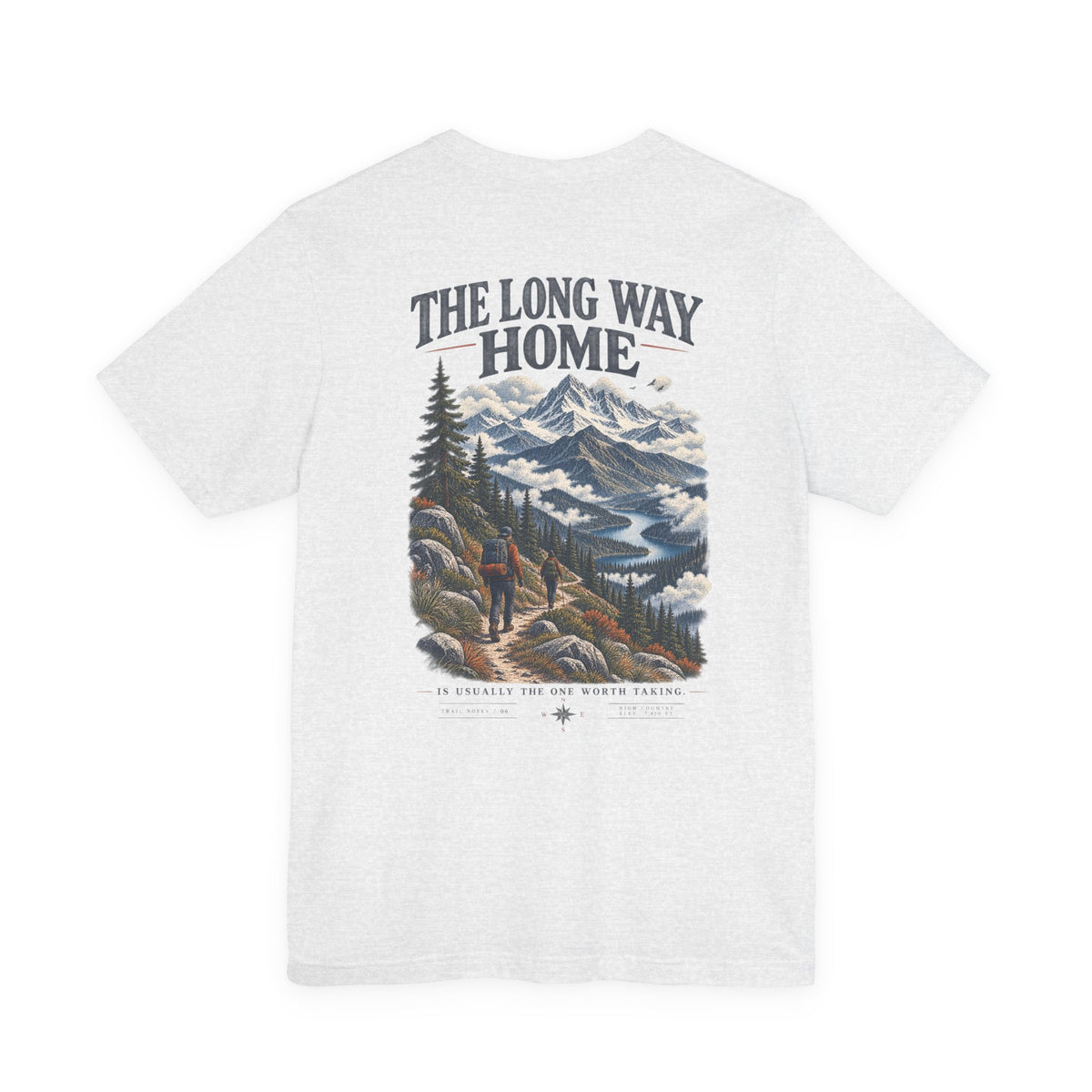 Take The Long Way T‑Shirt — Scenic Hiking Adventure Tee ("Take the Long Way" / "The Long Way Home")