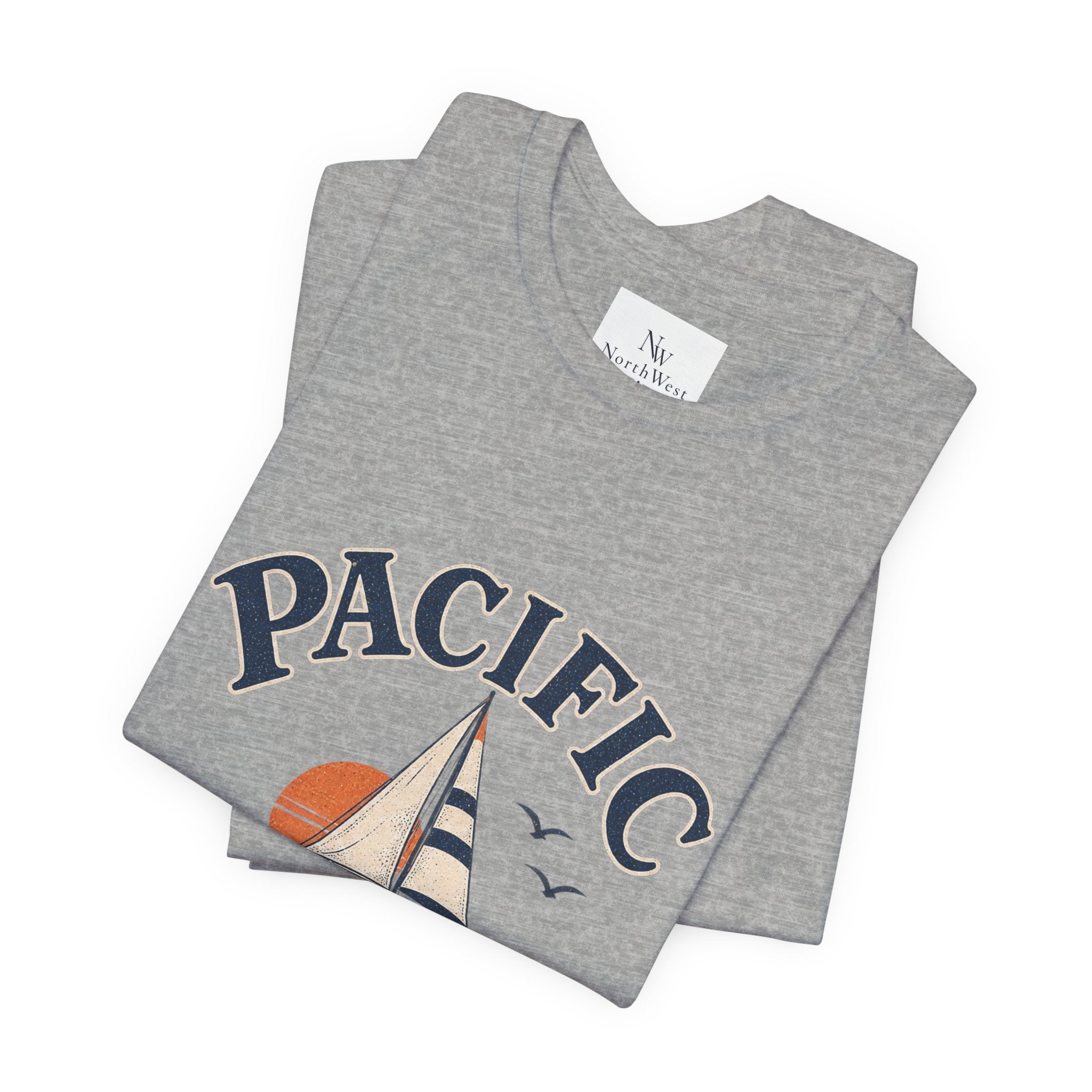 Pacific Social Sailboat Tee — Vintage Sunset Beach T-Shirt