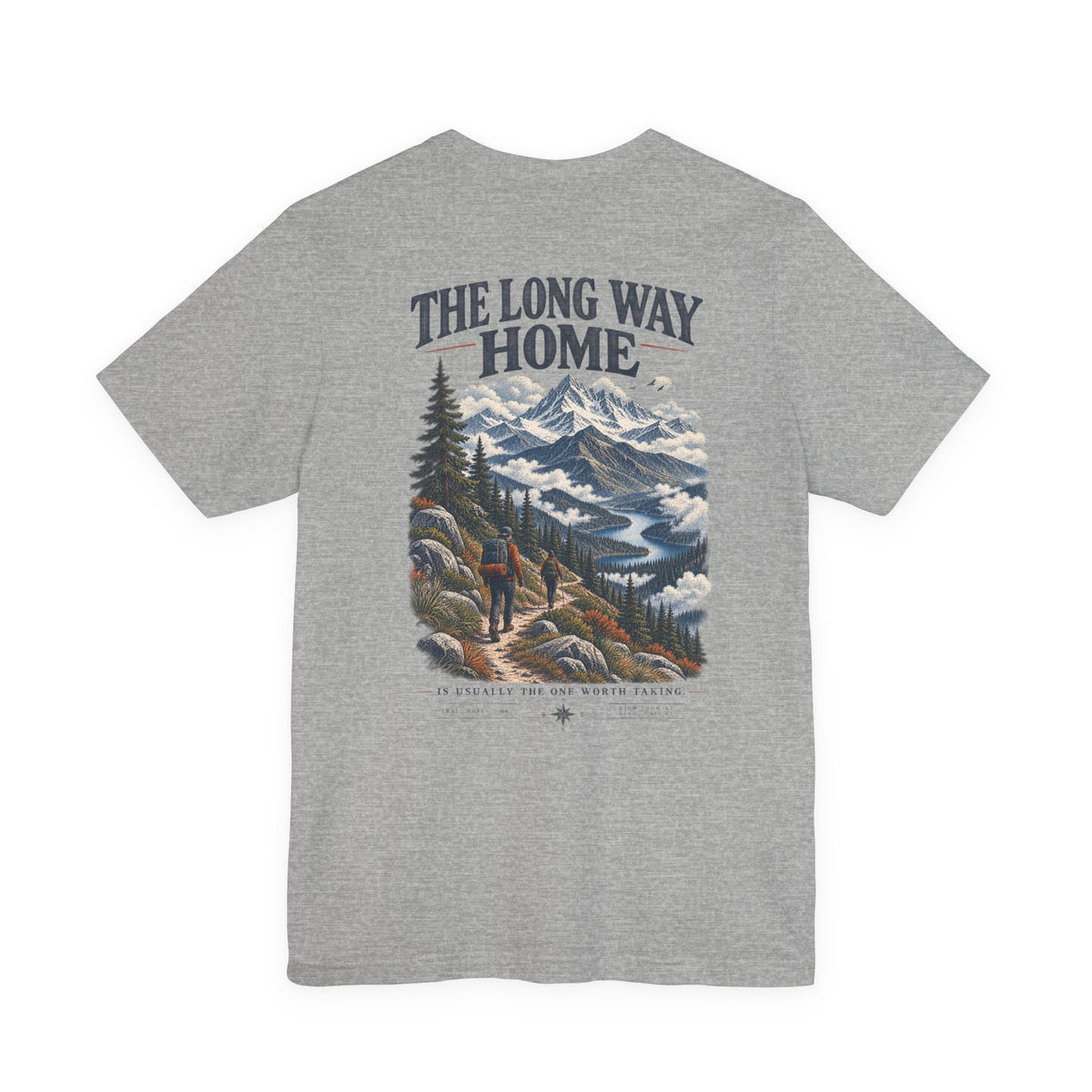 Take The Long Way T‑Shirt — Scenic Hiking Adventure Tee ("Take the Long Way" / "The Long Way Home")