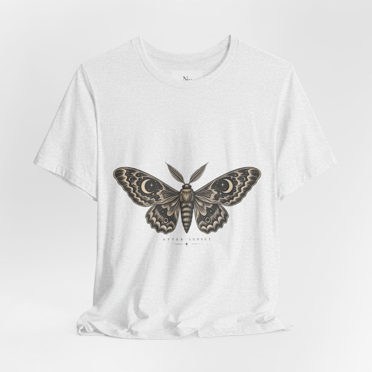 Meet Me After Sunset Tee — Vintage Moth & Moon Graphic T-Shirt