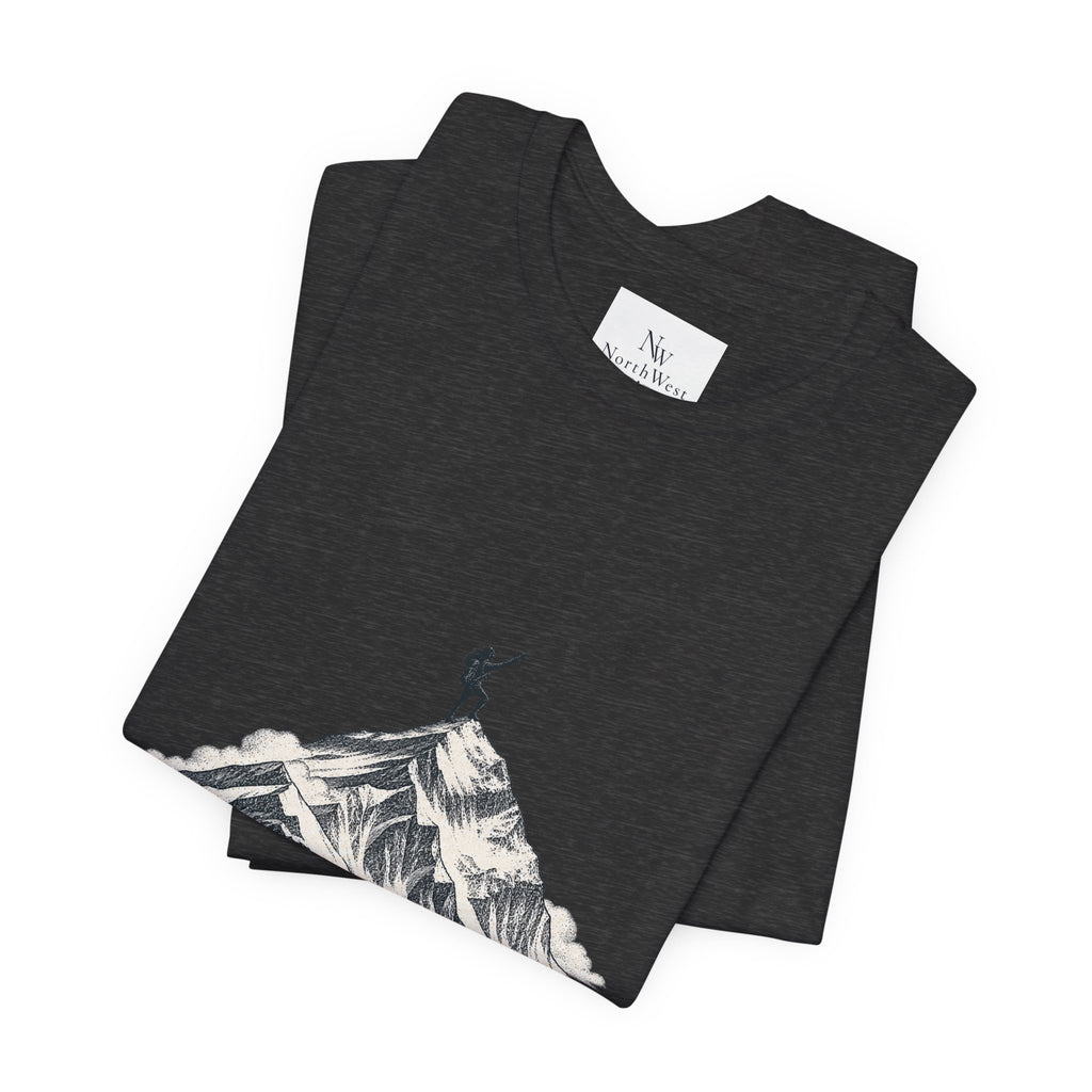 Everest Climber Tee — "She Made It" Mountain Summit Shirt (8848.86m)