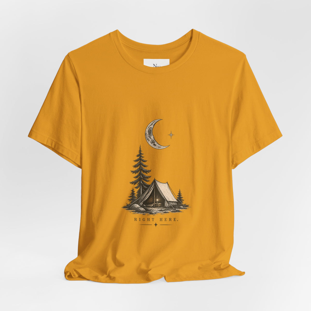 Campfire Adventure T-Shirt — “This Must Be The Place” Scenic Camping Tee