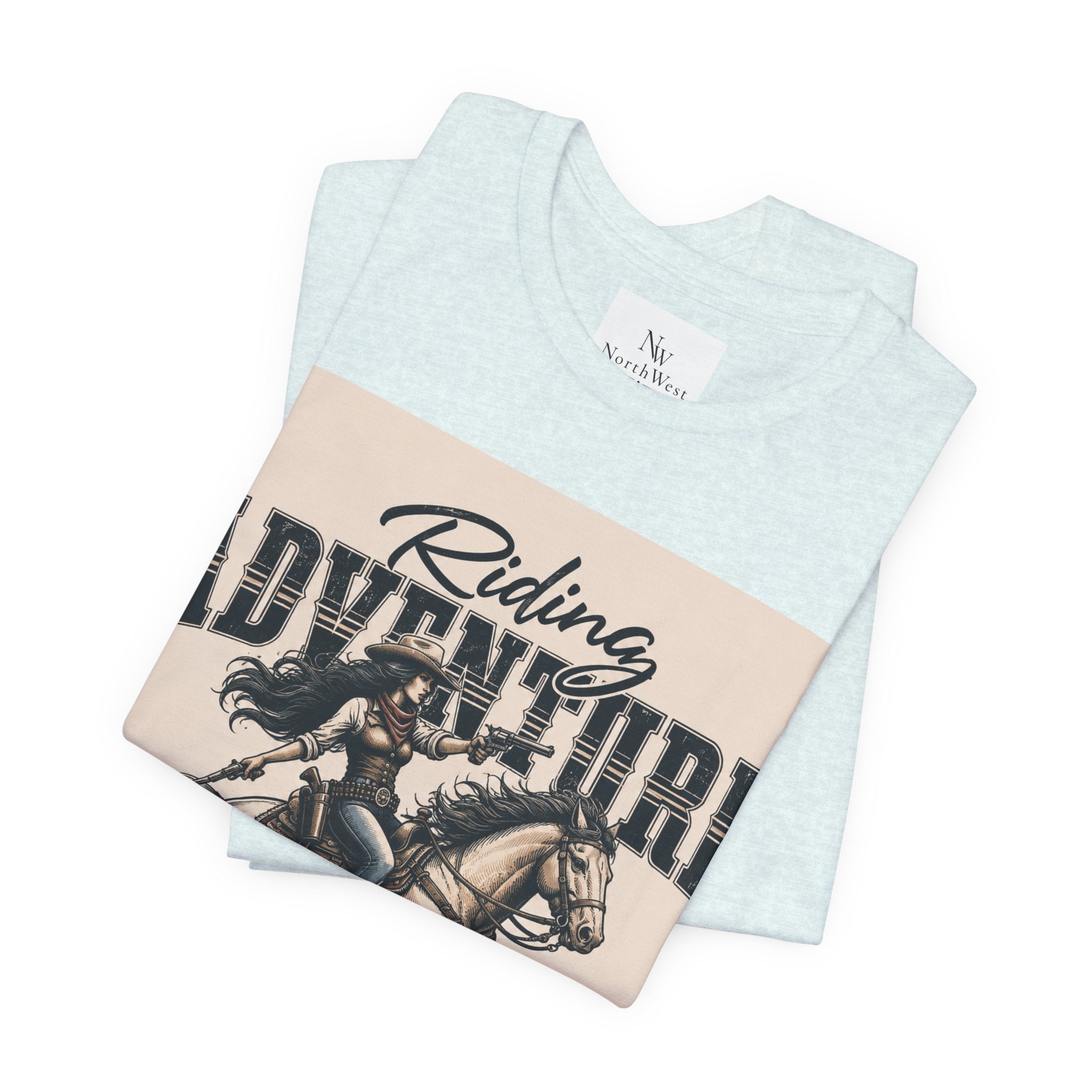 Cowgirl Riding Adventure Tee – Western Horseback Graphic T-Shirt