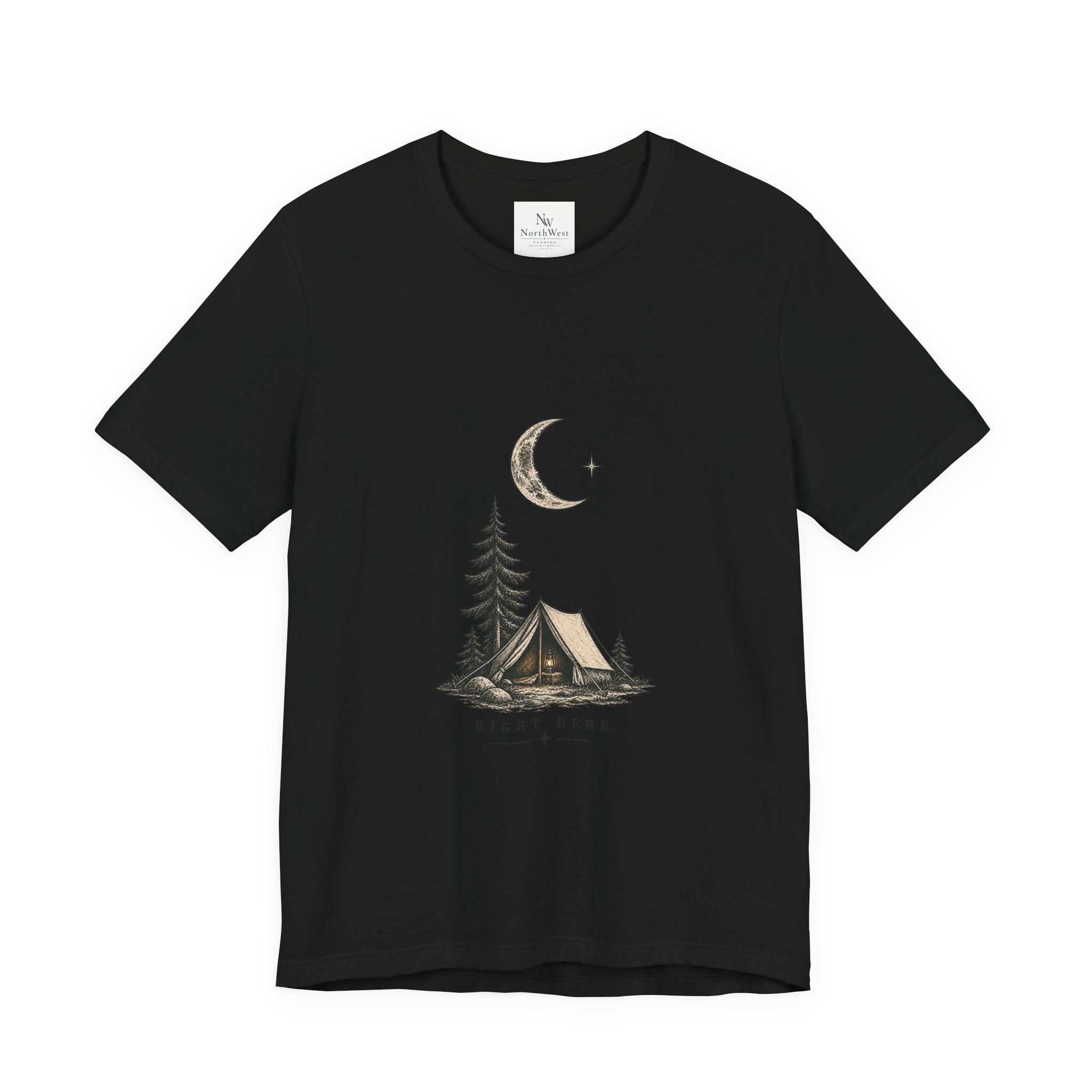 Campfire Adventure T-Shirt — “This Must Be The Place” Scenic Camping Tee