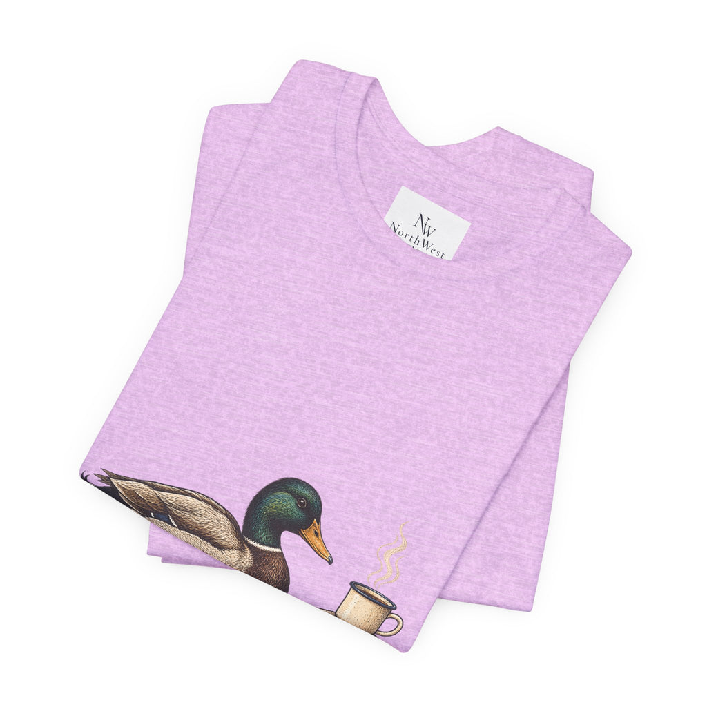 Slow Mornings Duck Tee — Cozy Cabin Nature Graphic T-Shirt