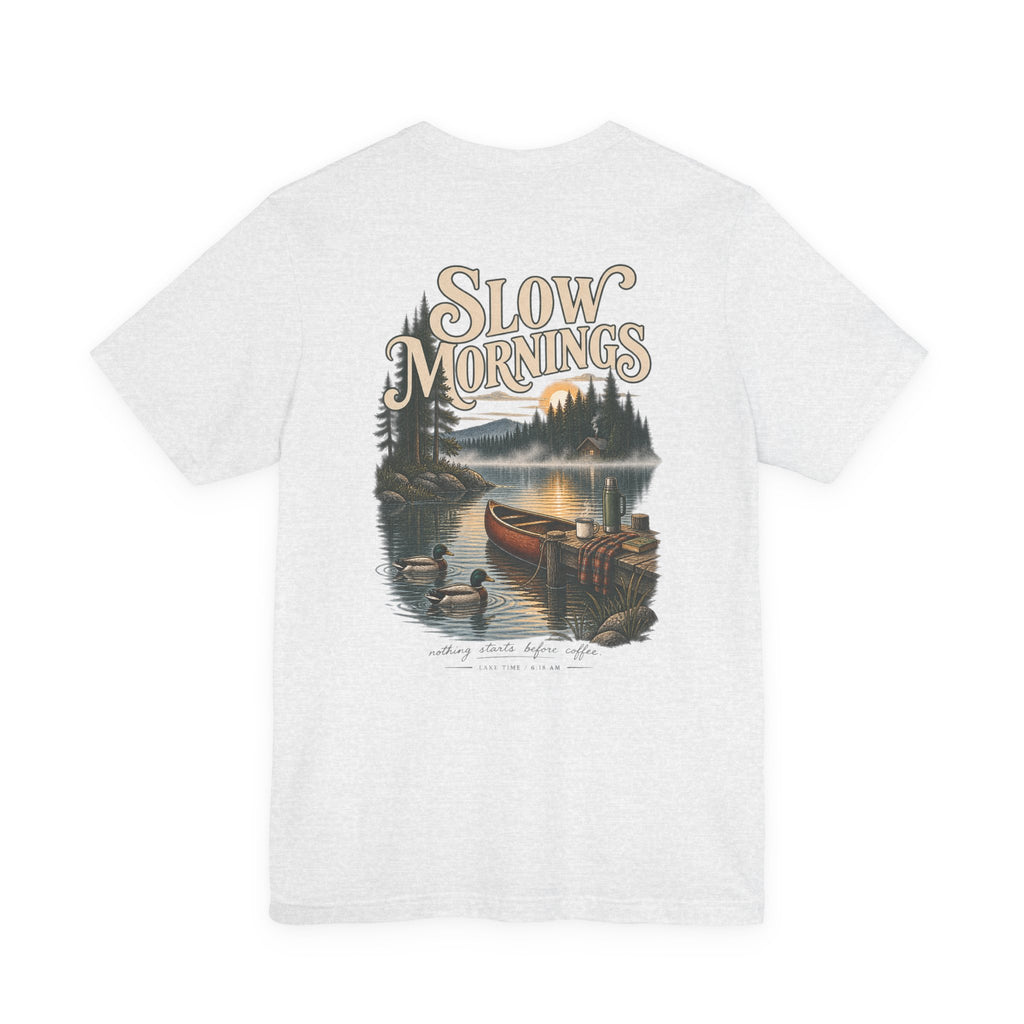 Slow Mornings Duck Tee — Cozy Cabin Nature Graphic T-Shirt