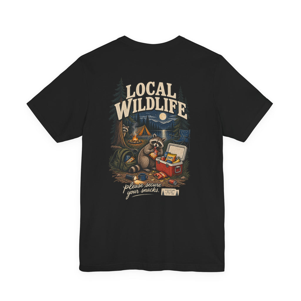 Local Wildlife Raccoon Camping Tee