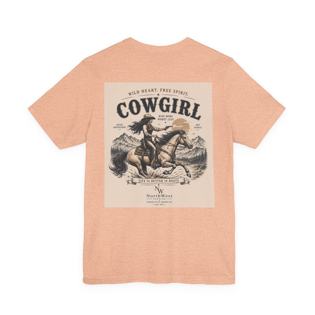 Cowgirl Riding Adventure Tee – Western Horseback Graphic T-Shirt