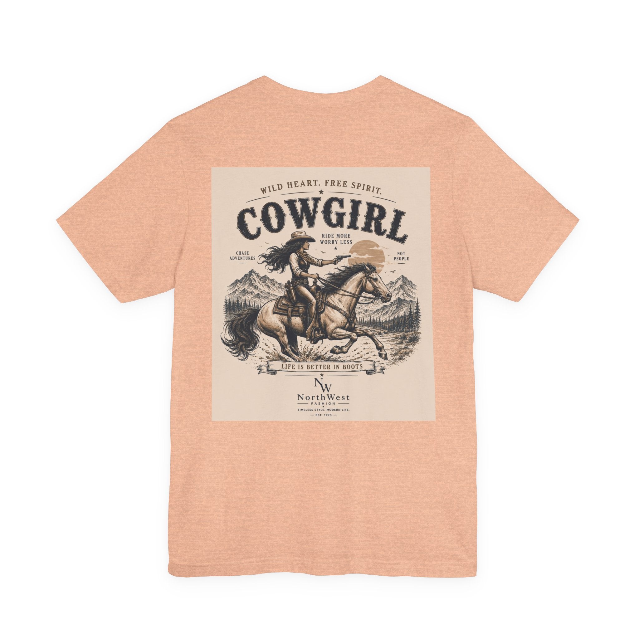 Cowgirl Riding Adventure Tee – Western Horseback Graphic T-Shirt