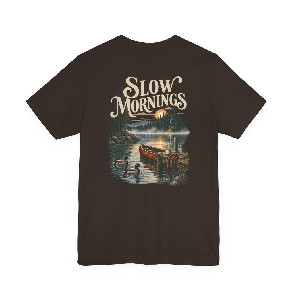 Slow Mornings Duck Tee — Cozy Cabin Nature Graphic T-Shirt