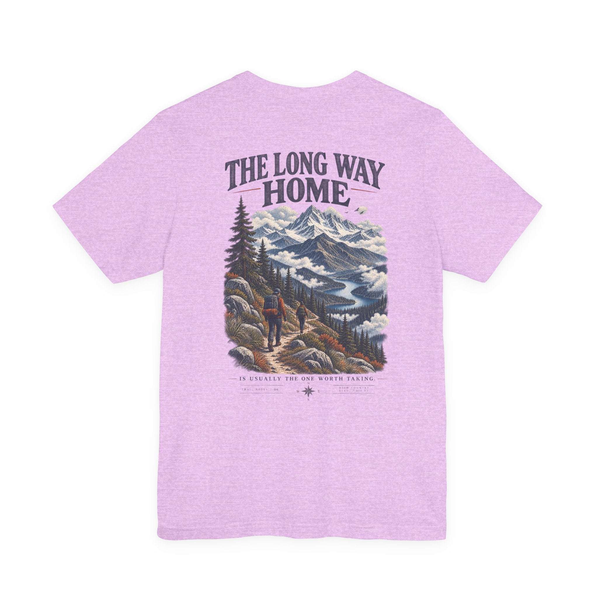 Take The Long Way T‑Shirt — Scenic Hiking Adventure Tee ("Take the Long Way" / "The Long Way Home")