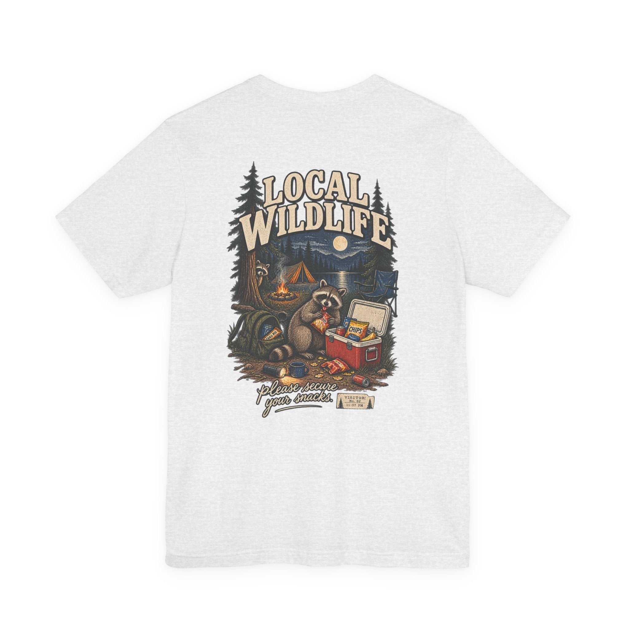 Local Wildlife Raccoon Camping Tee