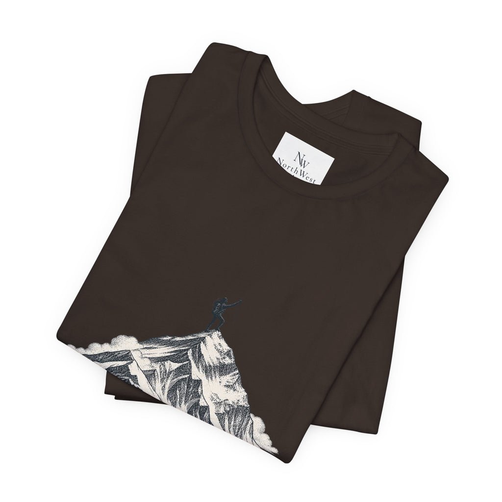 Everest Climber Tee — "She Made It" Mountain Summit Shirt (8848.86m)