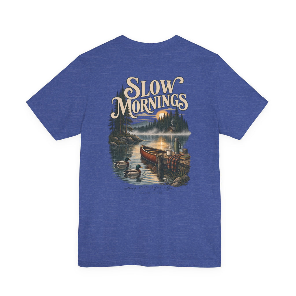 Slow Mornings Duck Tee — Cozy Cabin Nature Graphic T-Shirt