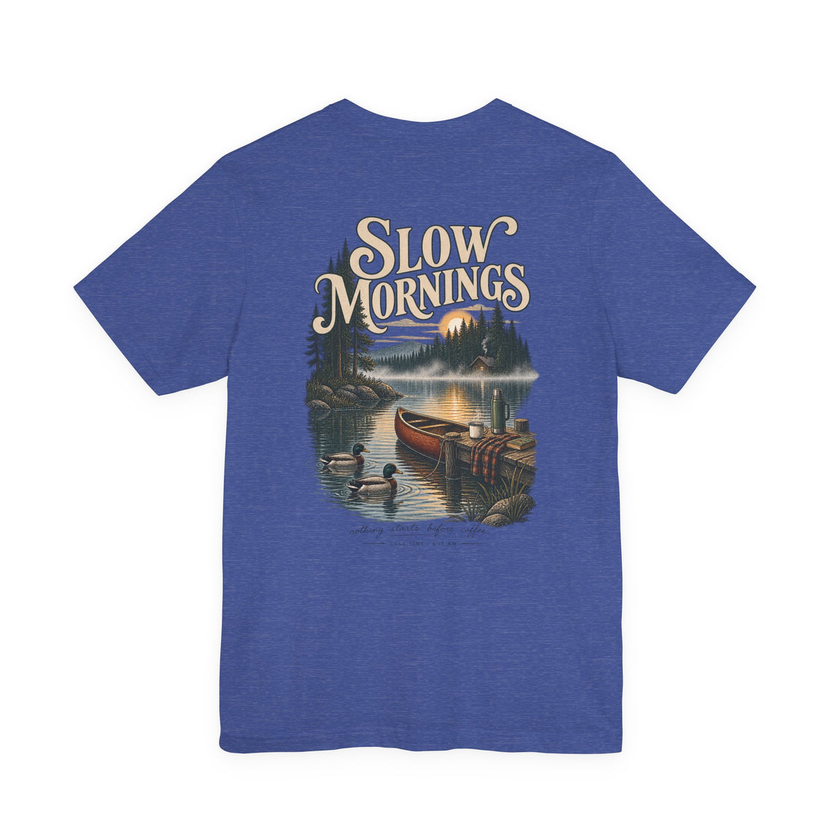 Slow Mornings Duck Tee — Cozy Cabin Nature Graphic T-Shirt