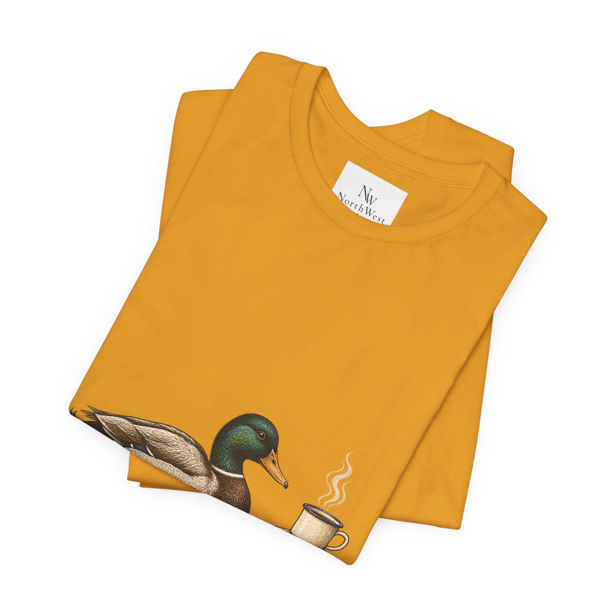 Slow Mornings Duck Tee — Cozy Cabin Nature Graphic T-Shirt
