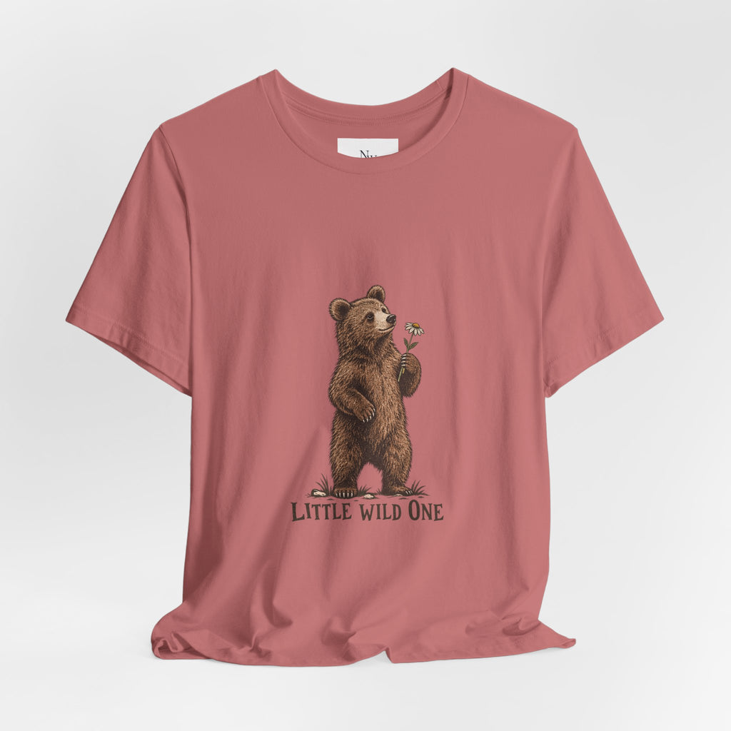Little Wild One Bear Tee — Born A Little Wild Graphic T-Shirt