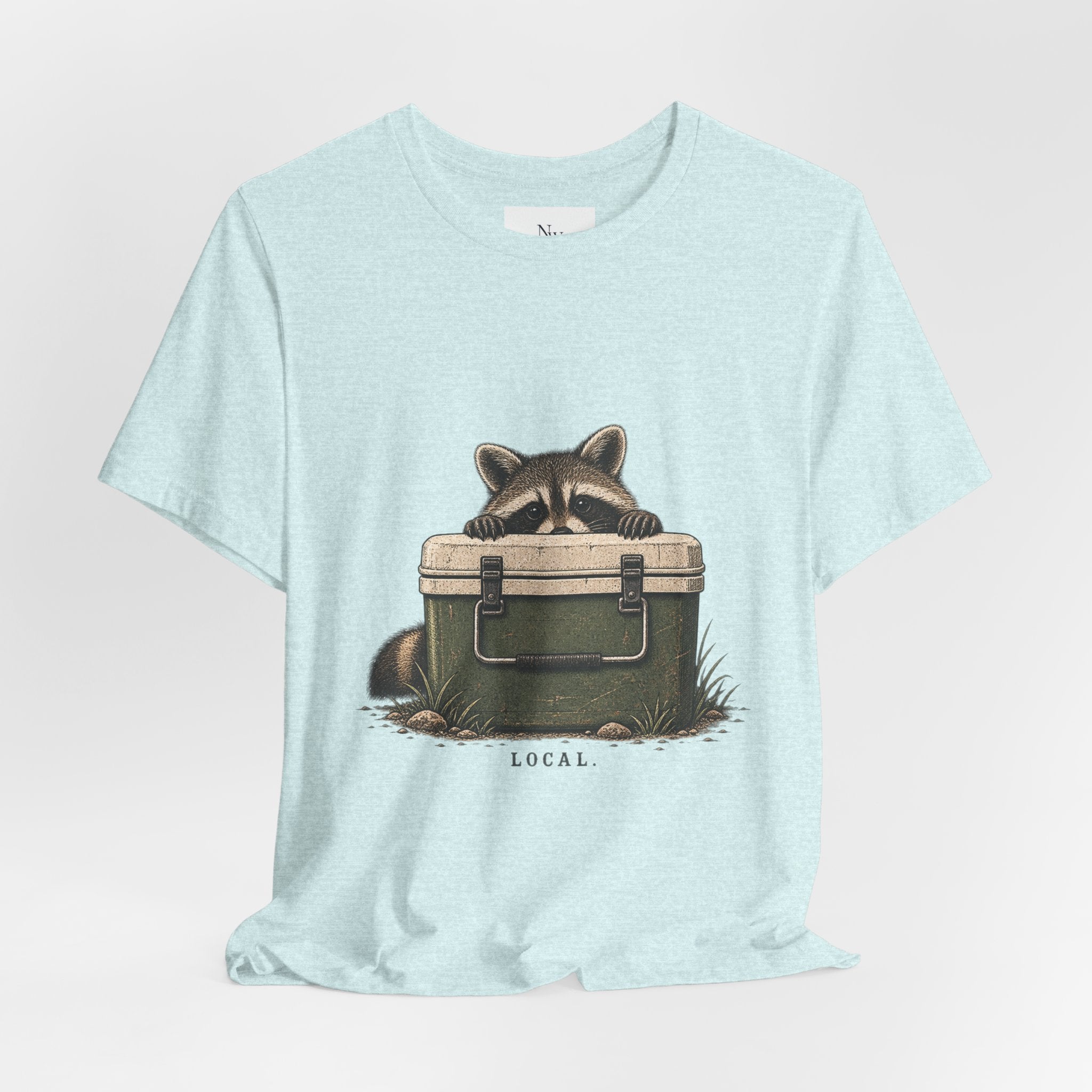 Local Wildlife Raccoon Camping Tee