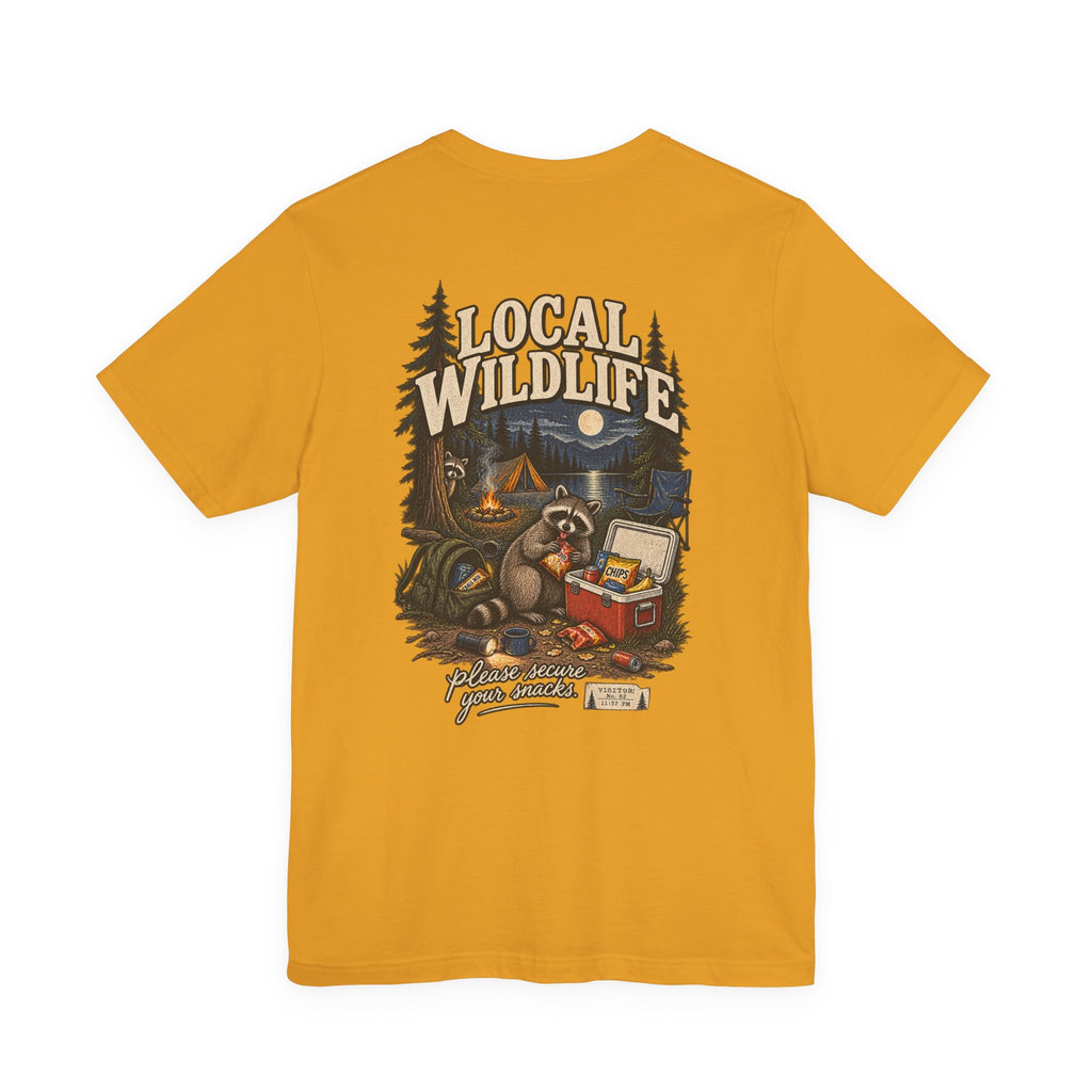 Local Wildlife Raccoon Camping Tee