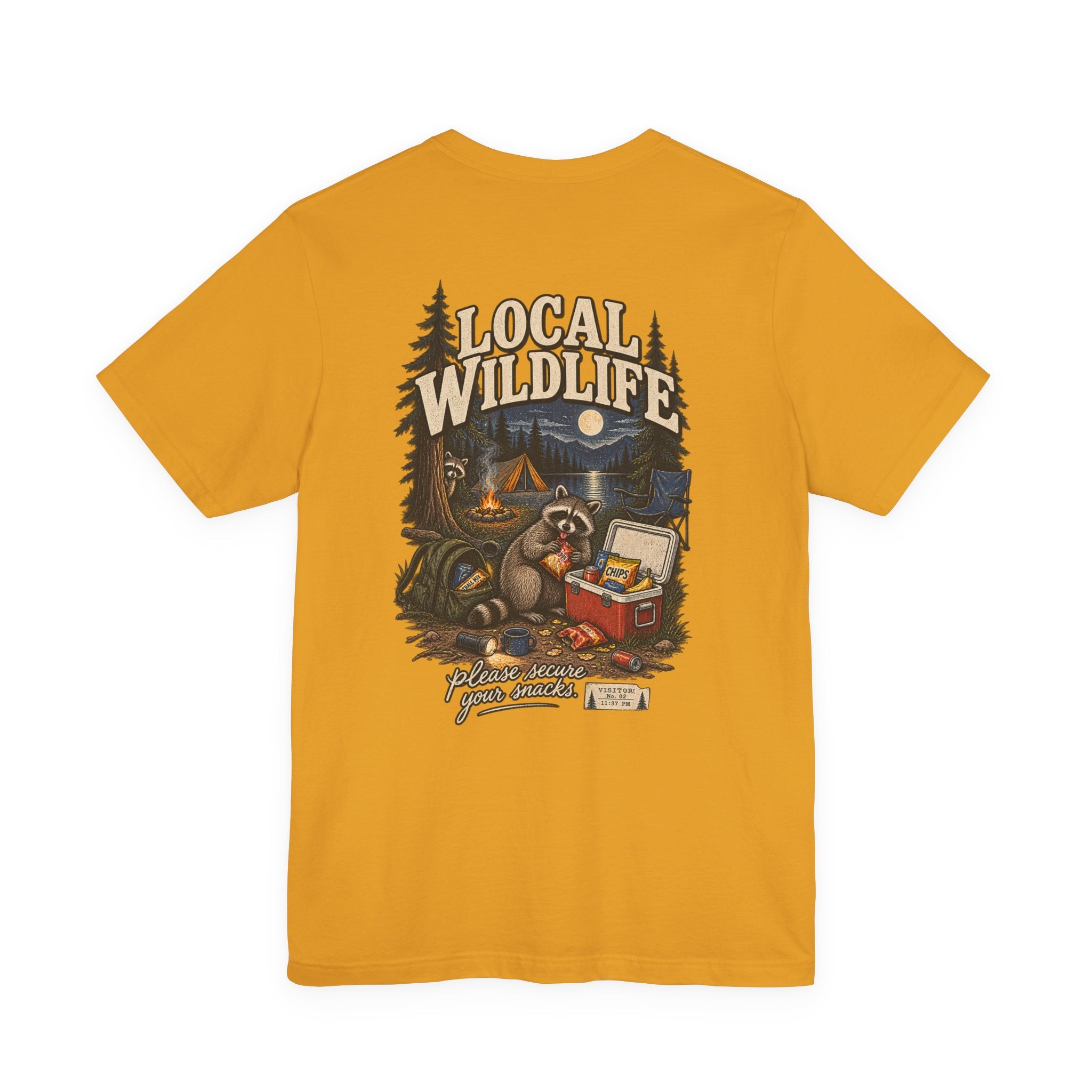Local Wildlife Raccoon Camping Tee
