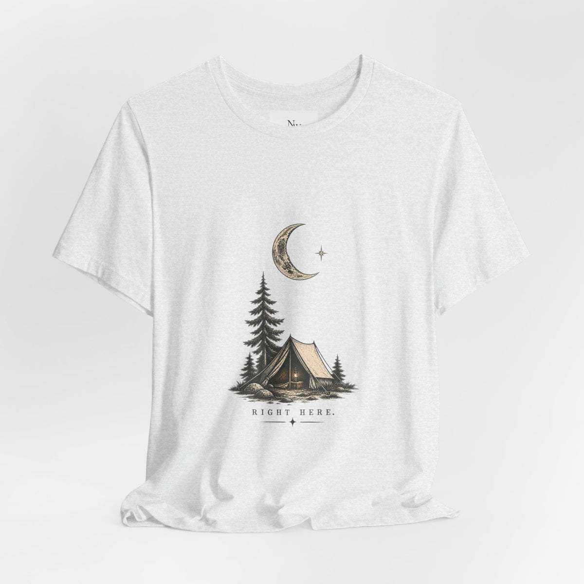 Campfire Adventure T-Shirt — “This Must Be The Place” Scenic Camping Tee