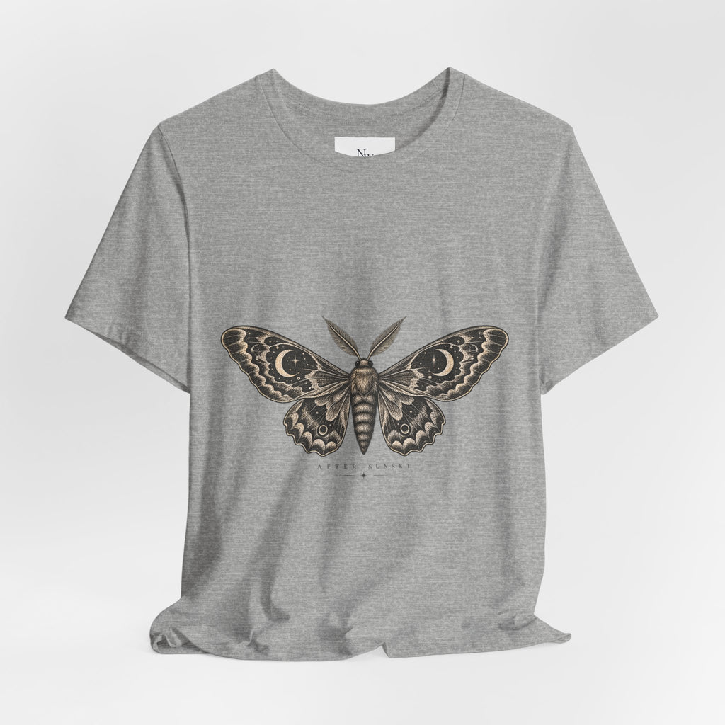 Meet Me After Sunset Tee — Vintage Moth & Moon Graphic T-Shirt
