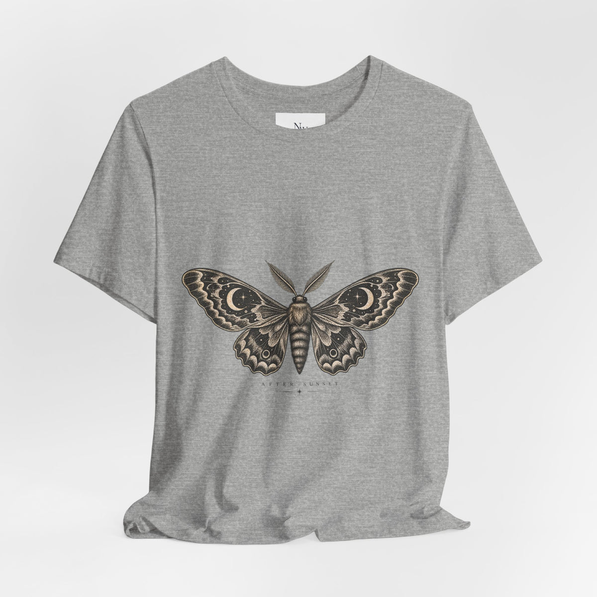 Meet Me After Sunset Tee — Vintage Moth & Moon Graphic T-Shirt