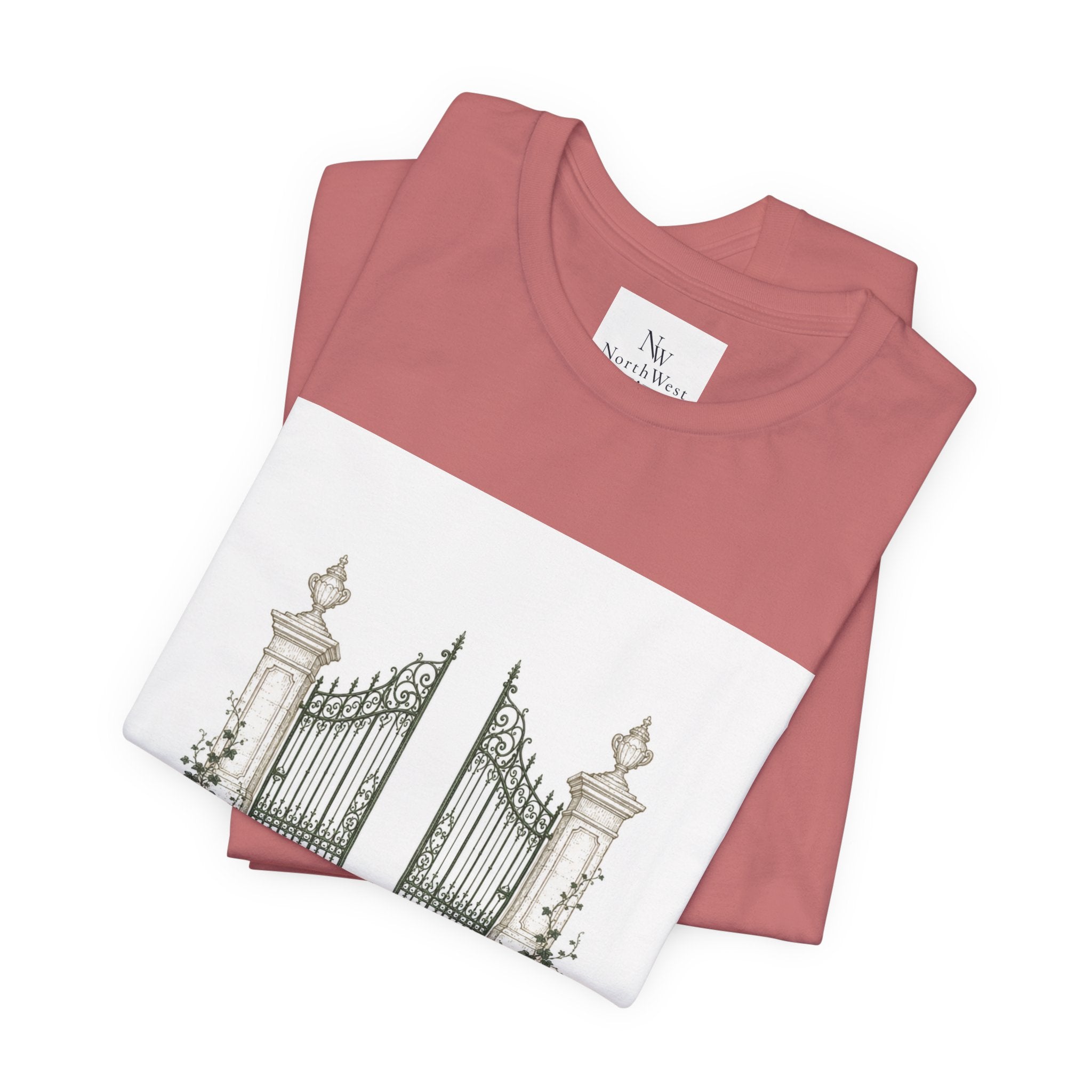 Private Grounds Tee — Vintage Garden Gate Graphic T‑Shirt