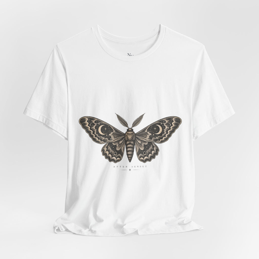 Meet Me After Sunset Tee — Vintage Moth & Moon Graphic T-Shirt