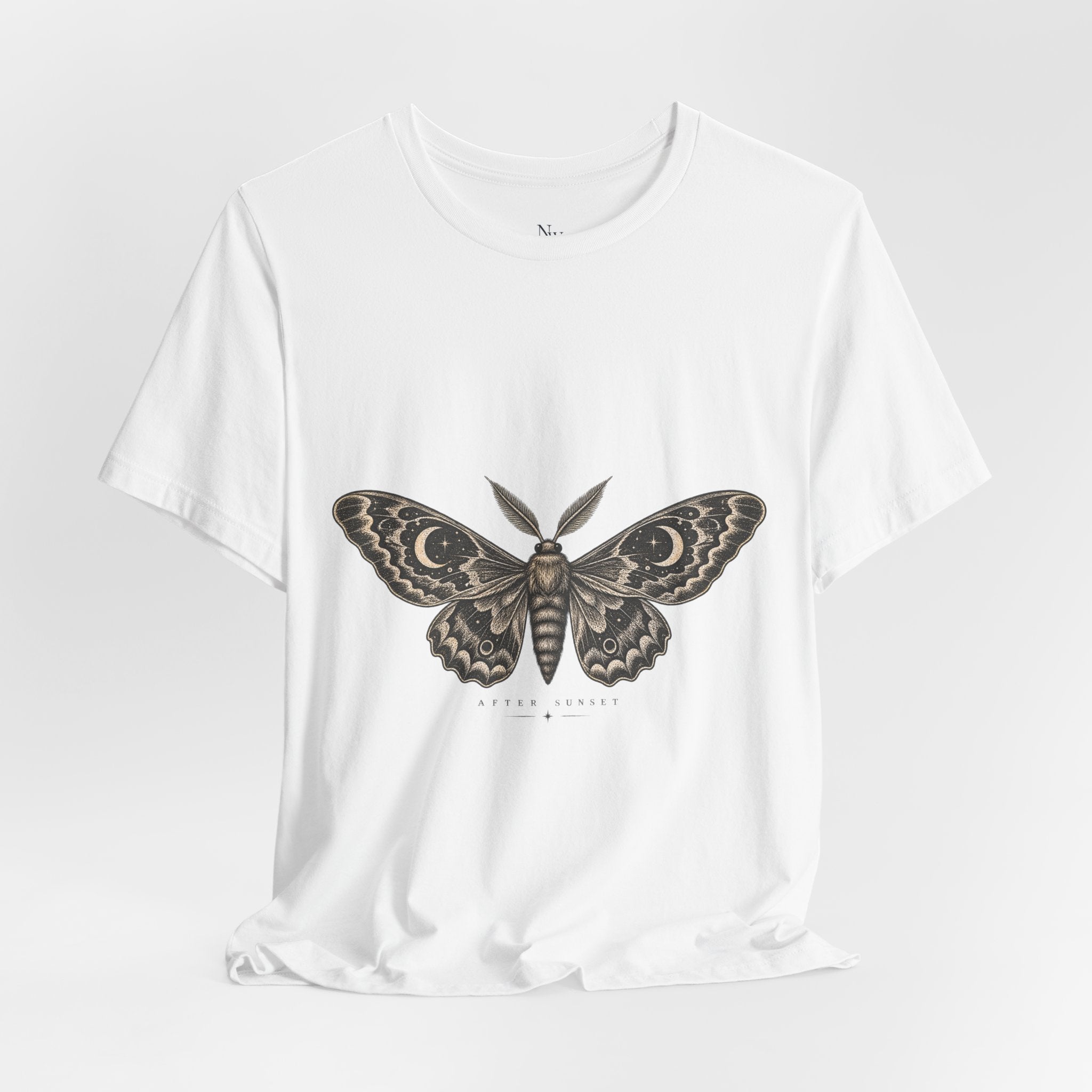 Meet Me After Sunset Tee — Vintage Moth & Moon Graphic T-Shirt