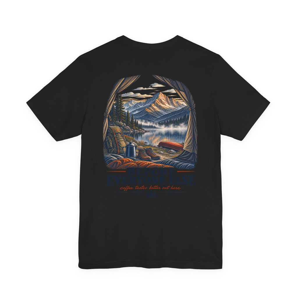 5:42 AM Camping T‑Shirt — "Before Everyone Else" Morning Coffee & Mountain Tee