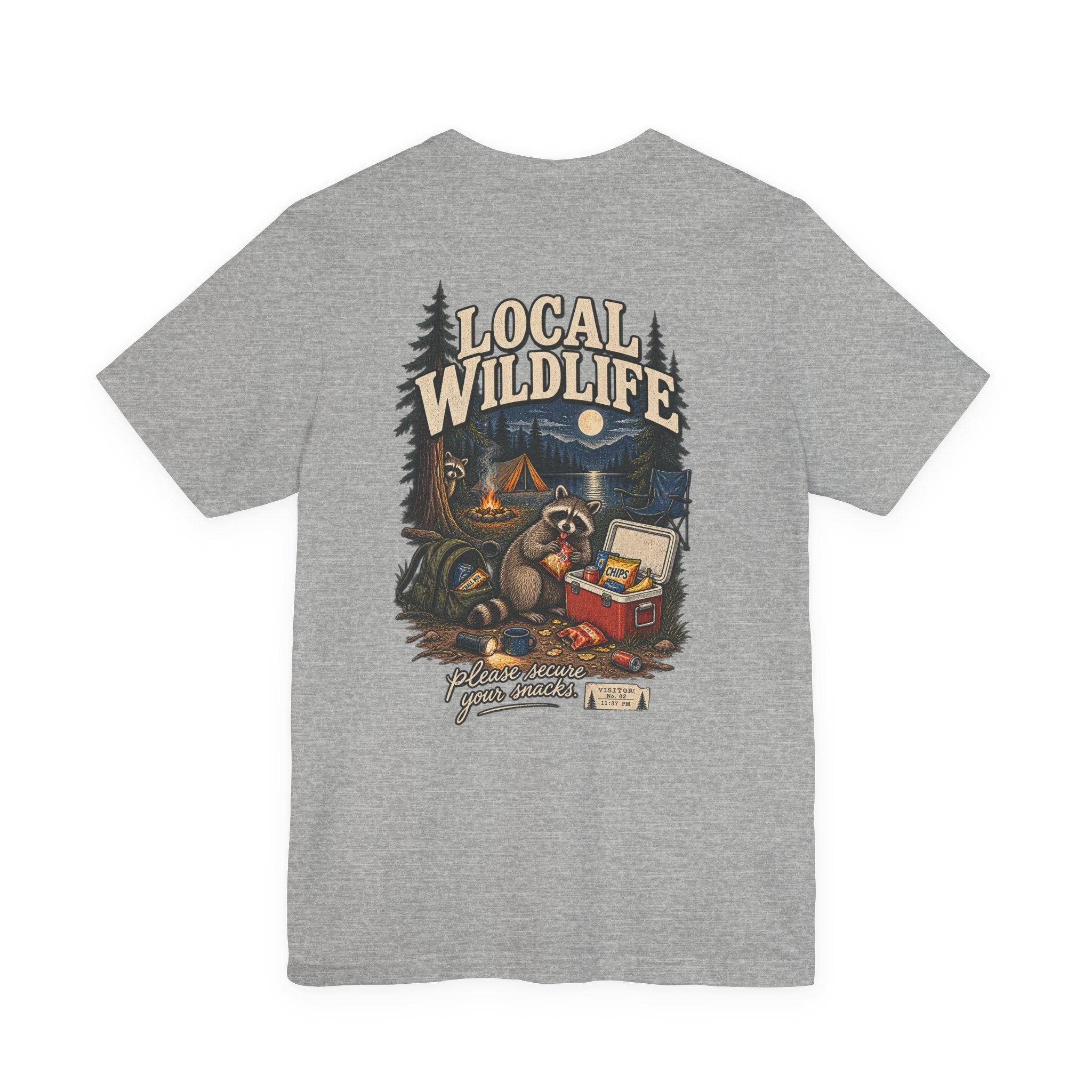 Local Wildlife Raccoon Camping Tee