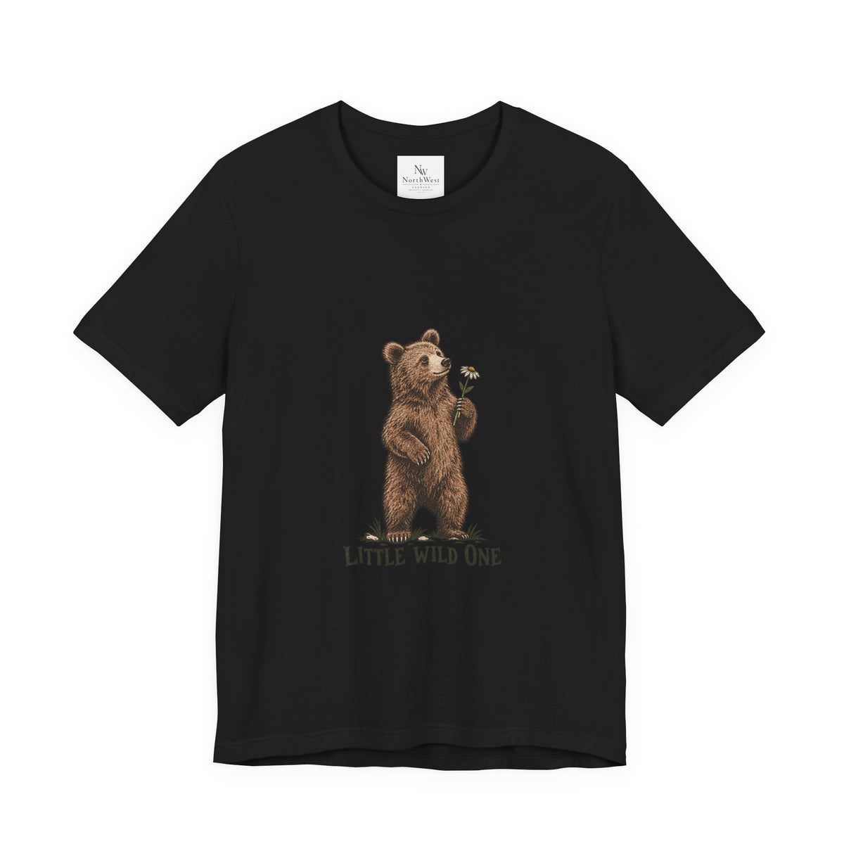 Little Wild One Bear Tee — Born A Little Wild Graphic T-Shirt