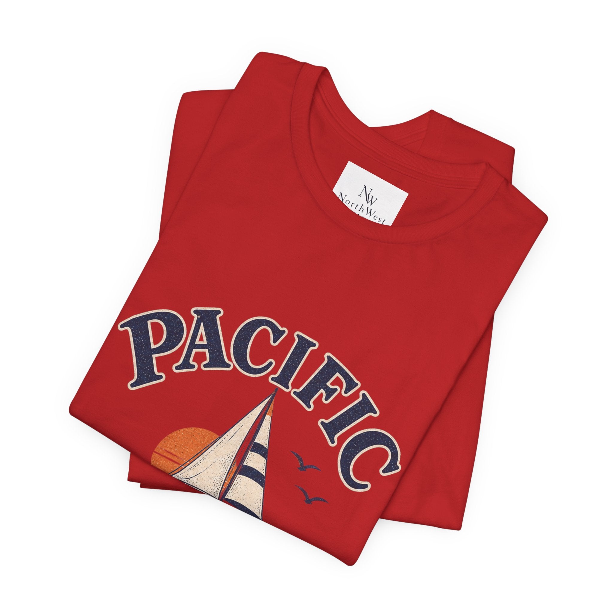Pacific Social Sailboat Tee — Vintage Sunset Beach T-Shirt