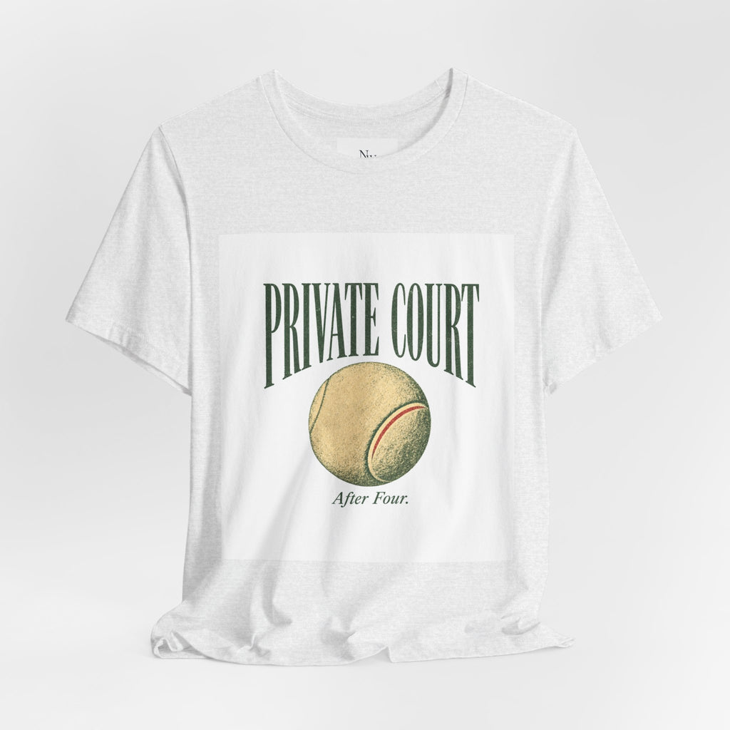 Private Court Tennis Tee — "After Four" Vintage Tennis Graphic T‑Shirt