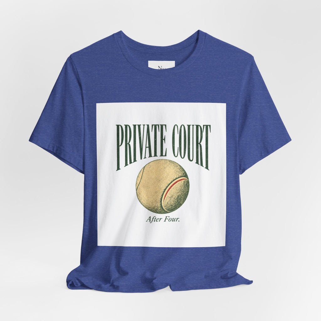 Private Court Tennis Tee — "After Four" Vintage Tennis Graphic T‑Shirt