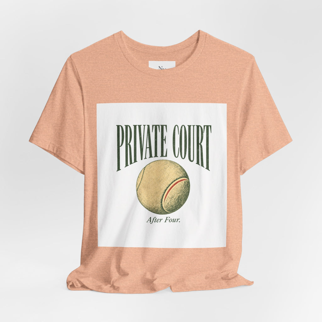 Private Court Tennis Tee — "After Four" Vintage Tennis Graphic T‑Shirt
