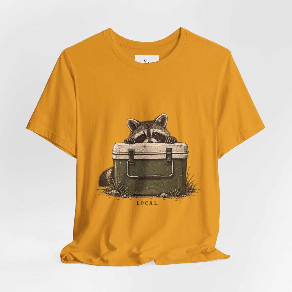 Local Wildlife Raccoon Camping Tee