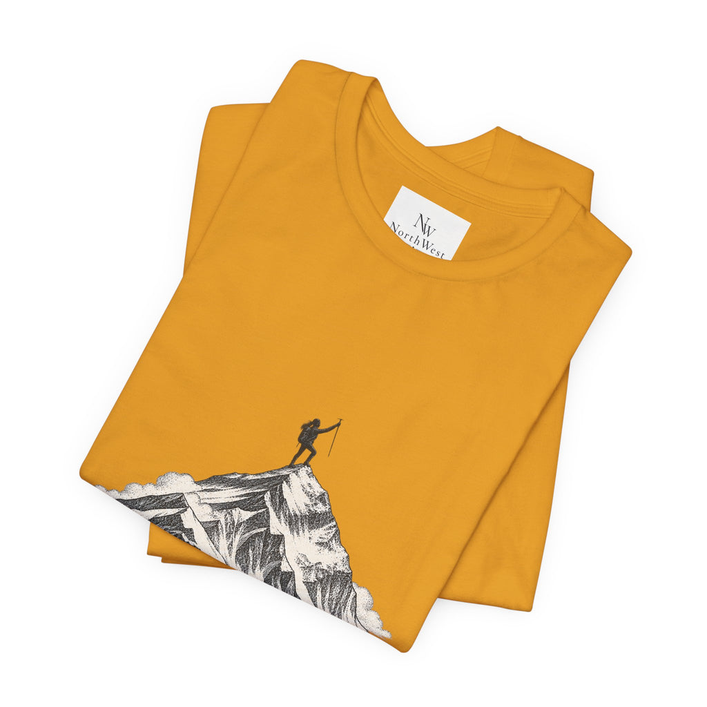 Everest Climber Tee — "She Made It" Mountain Summit Shirt (8848.86m)