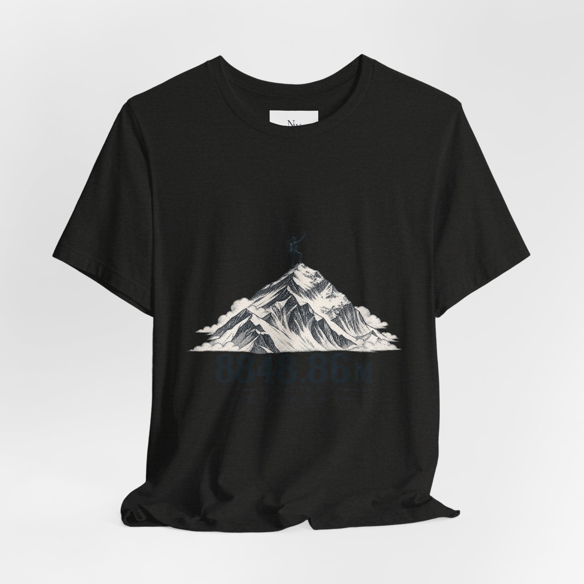 Everest Climber Tee — "She Made It" Mountain Summit Shirt (8848.86m)