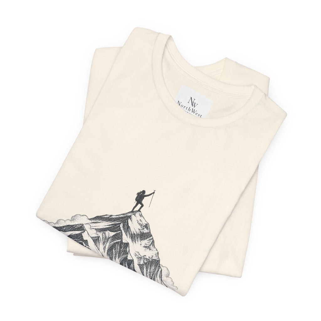 Everest Climber Tee — "She Made It" Mountain Summit Shirt (8848.86m)