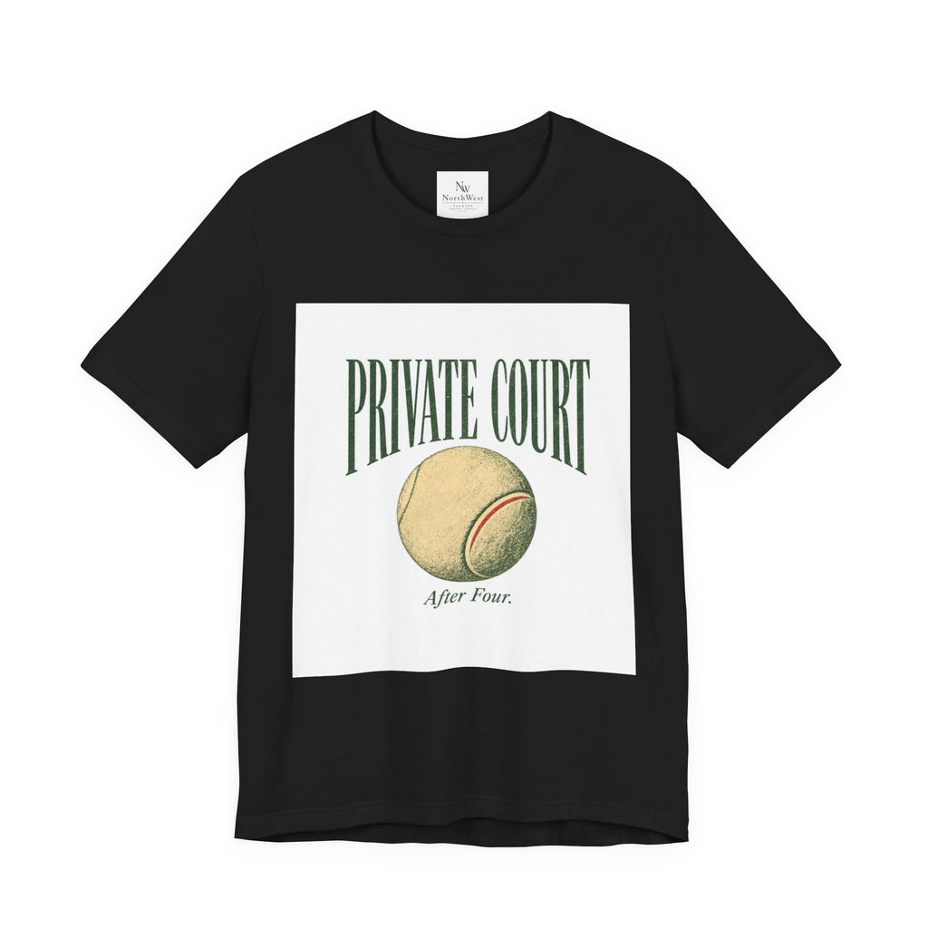 Private Court Tennis Tee — "After Four" Vintage Tennis Graphic T‑Shirt