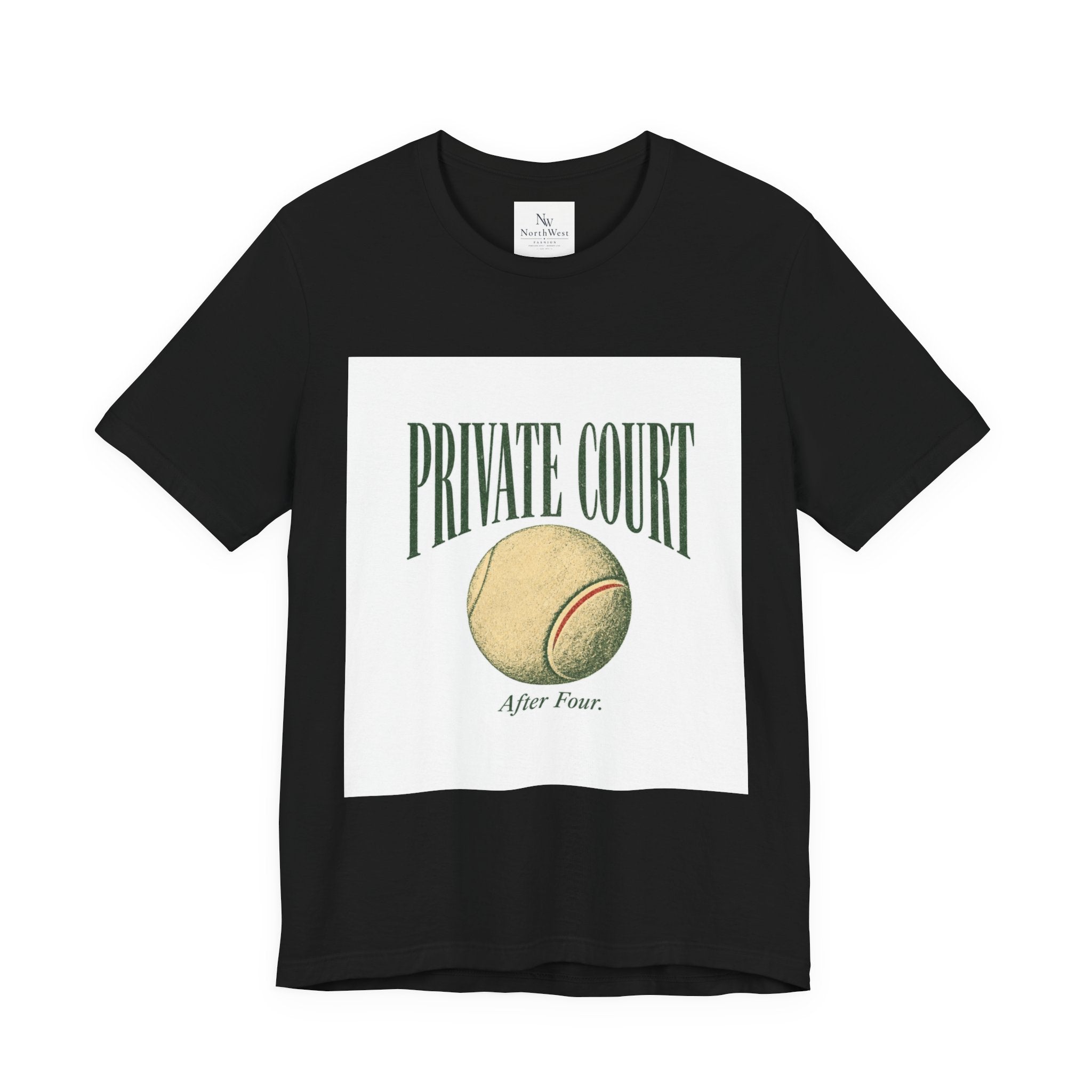 Private Court Tennis Tee — "After Four" Vintage Tennis Graphic T‑Shirt