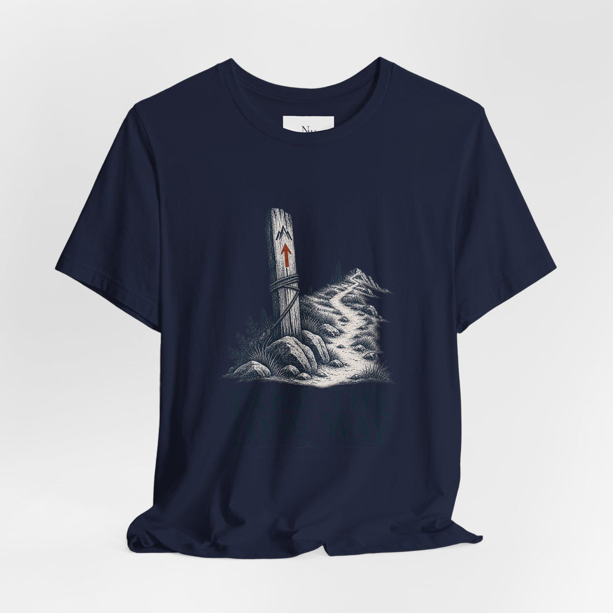 Take The Long Way T‑Shirt — Scenic Hiking Adventure Tee ("Take the Long Way" / "The Long Way Home")